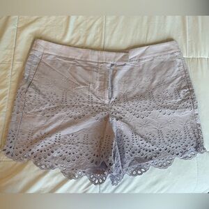 Ann Taylor Lavender Eyelet Shorts
